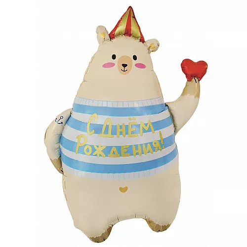 Шар Фигура Мишка с сердечком